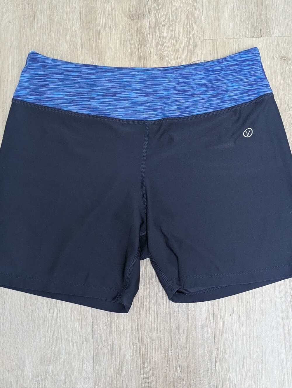 VOGO Athletica Blue Running Yoga Bike Shorts Small High Waist